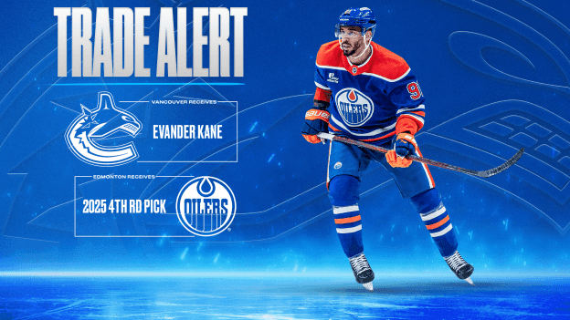 CANUCKS ACQUIRE FORWARD EVANDER KANE FROM EDMONTON