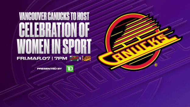 CANUCKS TO HOLD CELEBRATION HONOURING WOMEN IN SPORT ON MARCH 7TH, PRESENTED BY TD 