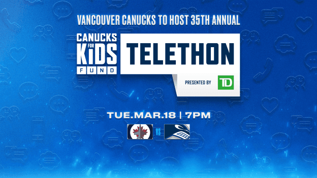 CANUCKS HOST 35TH ANNUAL CANUCKS FOR KIDS FUND TELETHON LIVE ON MARCH 18, PRESENTED BY TD