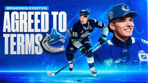 CANUCKS AGREE TO TERMS WITH FORWARD BRAEDEN COOTES ON THREE-YEAR, ENTRY-LEVEL CONTRACT