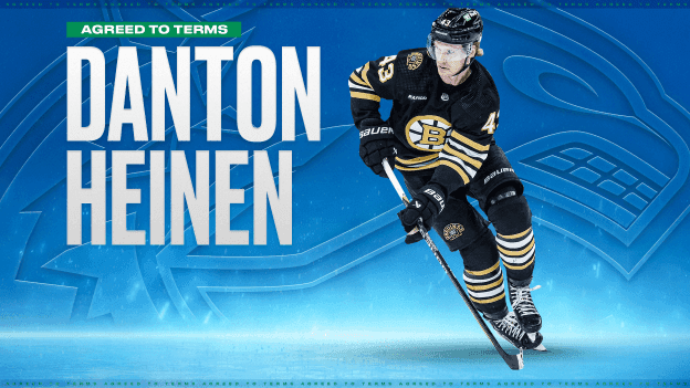 Canucks Agree to Terms with Forward Danton Heinen on a Two-Year Contract