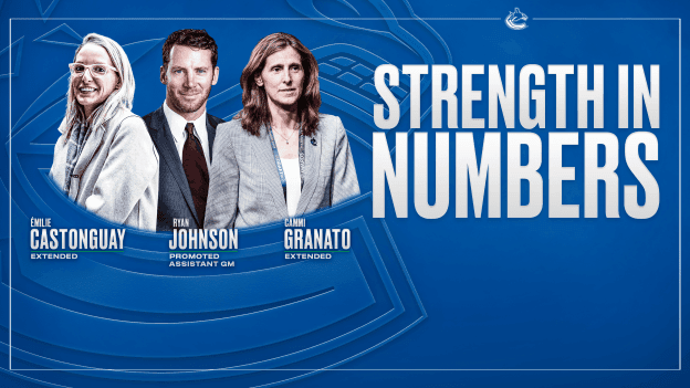 Canucks Promote Ryan Johnson to Assistant General Manager and Extend Granato and Castonguay