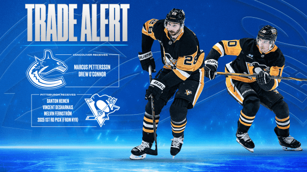 Canucks Acquire Pettersson and O’Connor From Pittsburgh